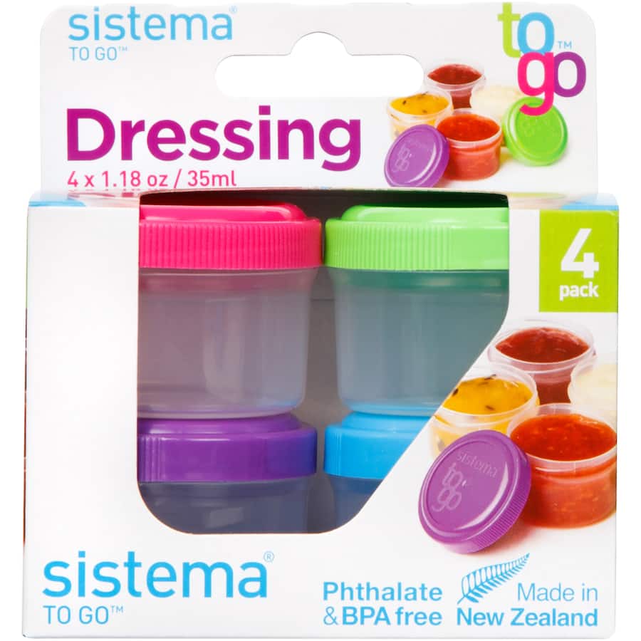 Sistema To Go Salad Dressing Pot  Each 4pack