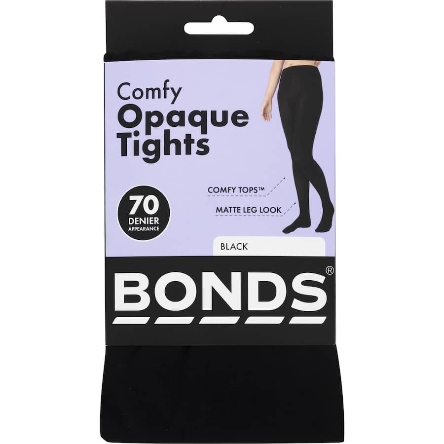 Bonds Comfy Tops Tights Tall - Xtall Opaque Black 70d 1pr