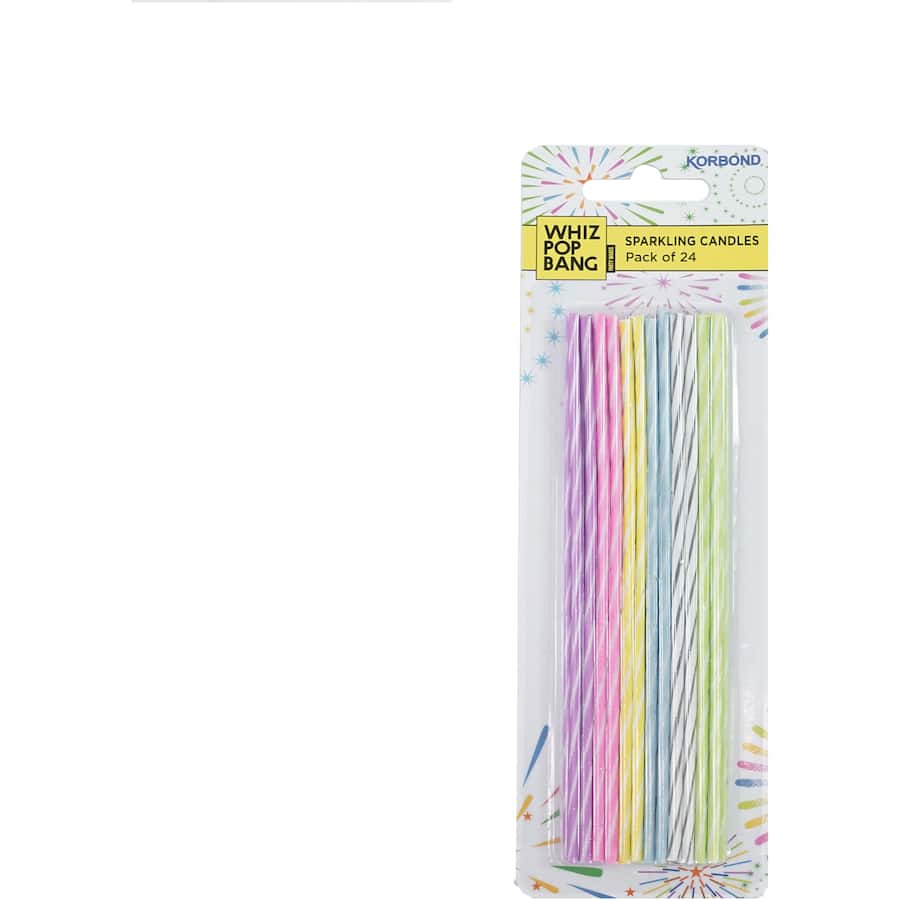 Whiz Pop Bang Candles Sparkling 24pack