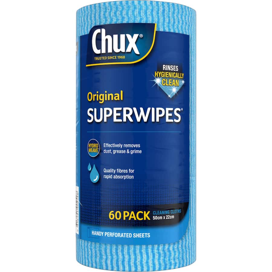 Chux Superwipes Original Roll Roll 60pack