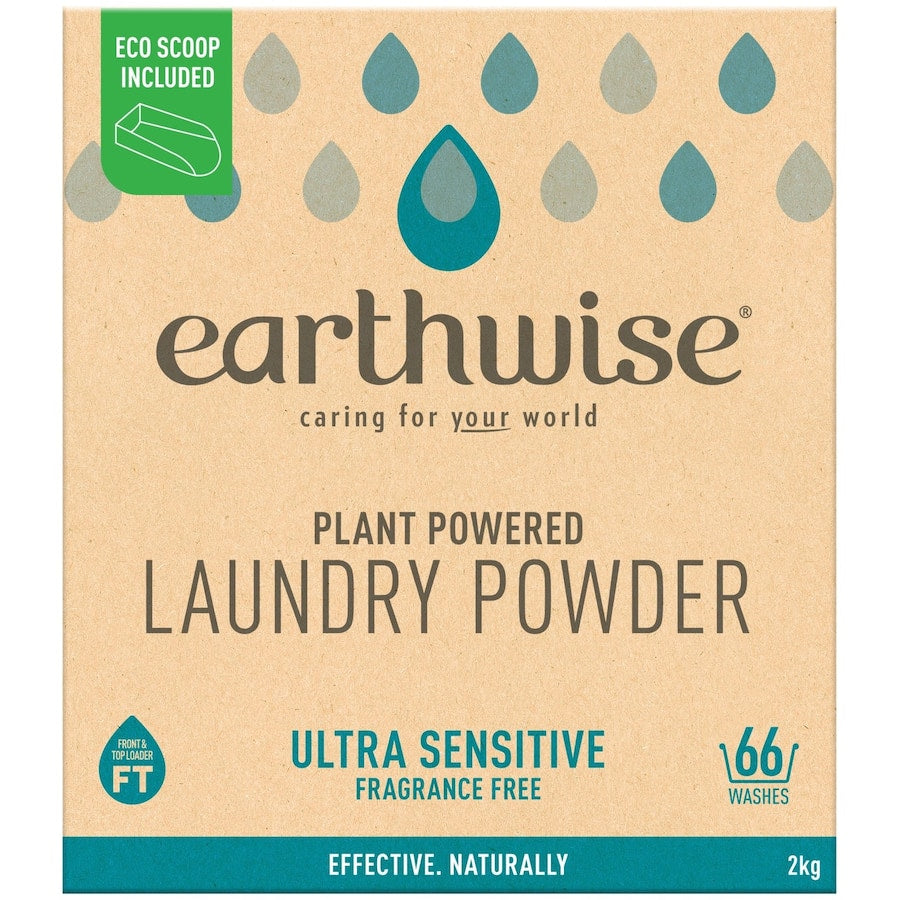 Earthwise Laundry Powder Ultra Sensitive Fragrance Free Box 2kg