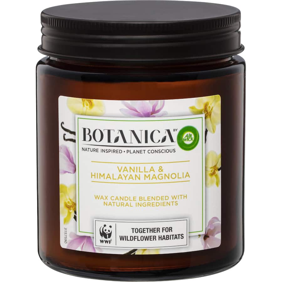 Air Wick Botanica Scented Candle Vanilla & Himalaya Magnolia 205g Each