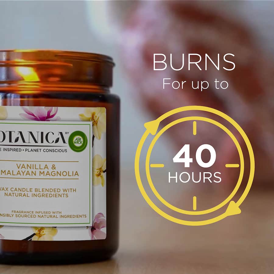 Air Wick Botanica Scented Candle Vanilla & Himalaya Magnolia 205g Each