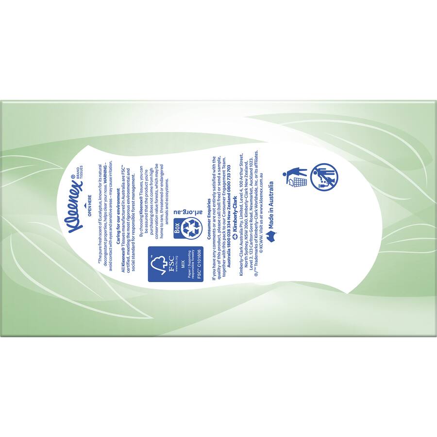 Kleenex Extra Care Tissues Eucalyptus Box 95pack