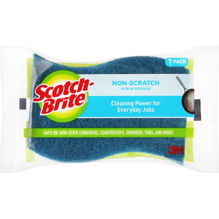 Scotch Brite Scourer Sponge No Scratch Multi Purpose 1pack