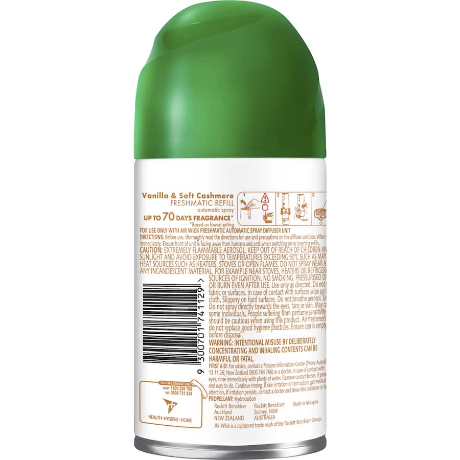 Air Wick Essential Oils Automatic Air Freshener Vanilla & Cashmere Refill 174g