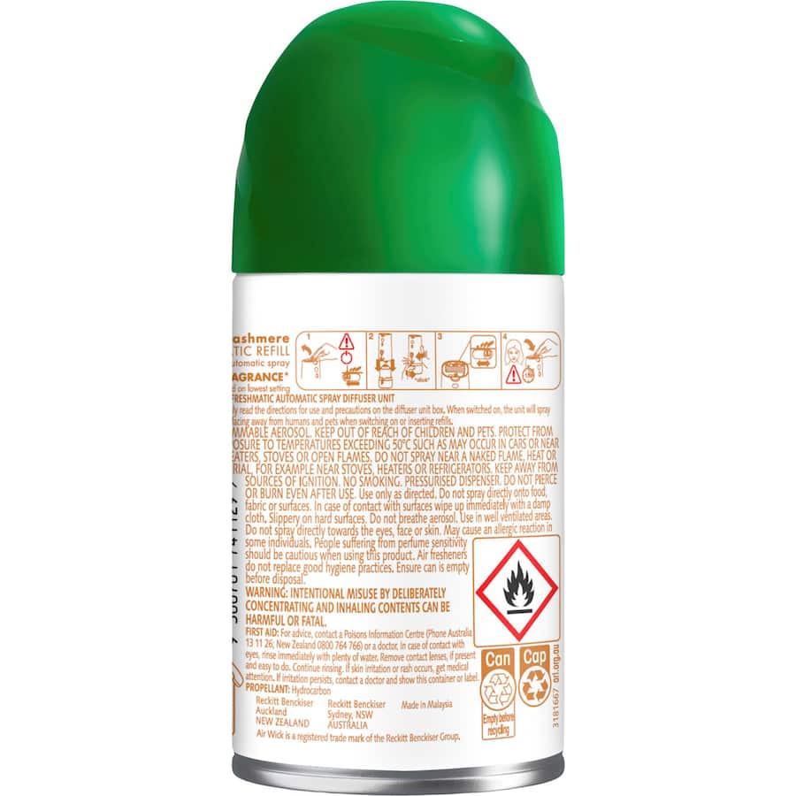 Air Wick Essential Oils Automatic Air Freshener Vanilla & Cashmere Refill 174g