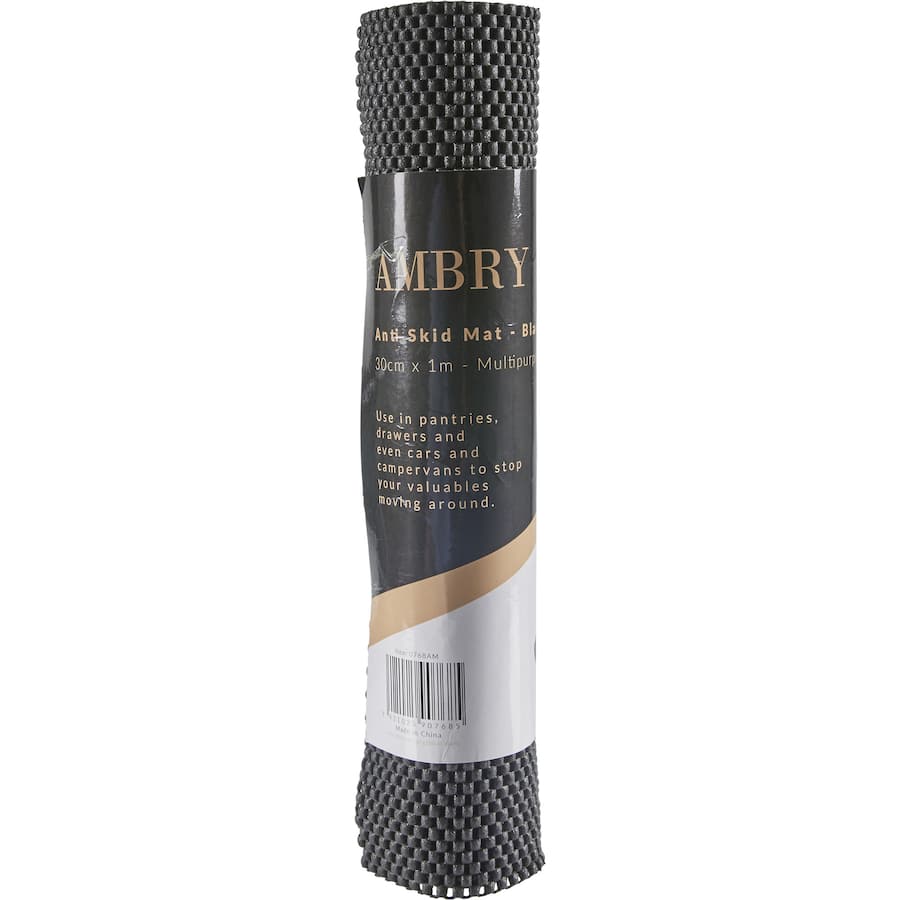 Ambry Anti Skid Mat Black 30cm X 1m