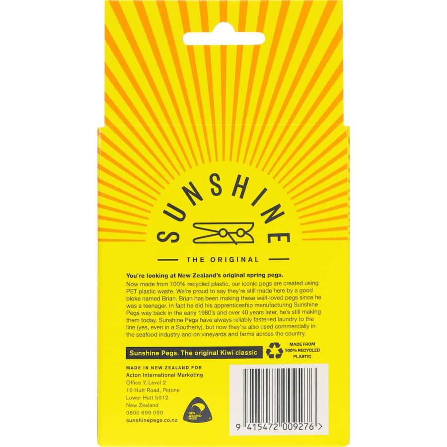 Sunshine Clothes Pegs  20pack