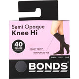 Bonds Comfy Tops Knee Highs Semi Opaques Black 1 size