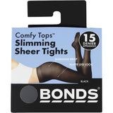 Bonds Comfy Tops Tights Large Black Slim Sheer 1pr