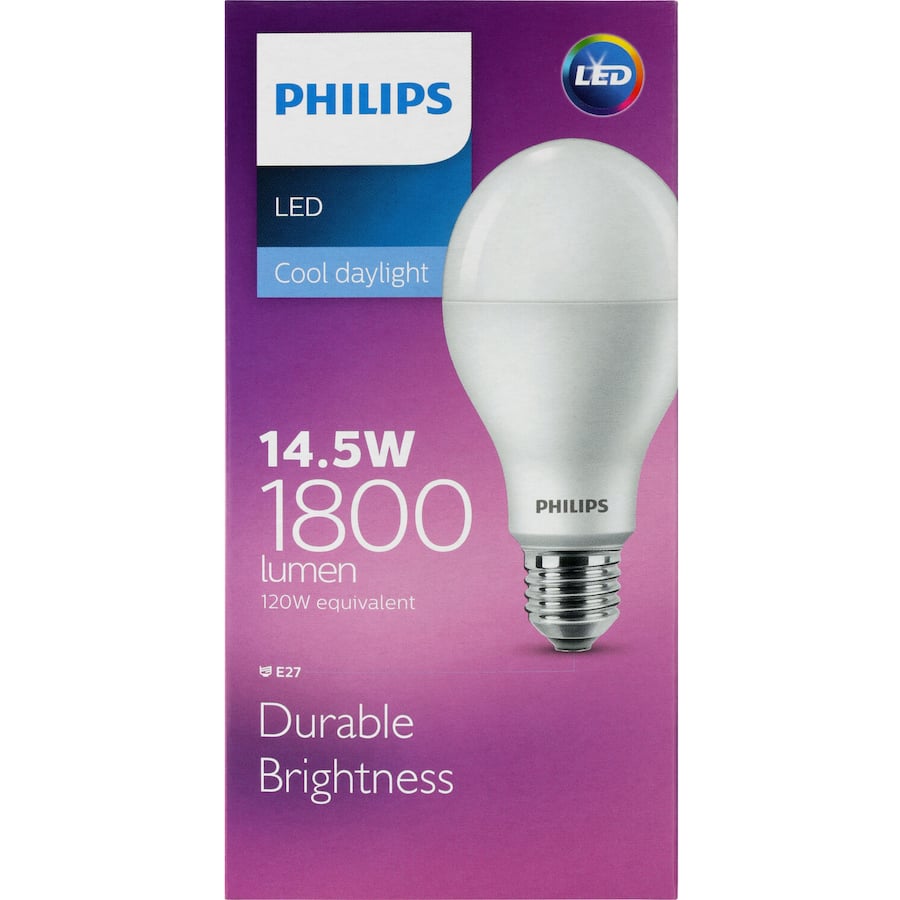 Philips Led Screw Light Bulb 14.5w 1800lm Cool Daylight 1pack