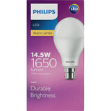 Philips Led Bayonet Light Bulb 14.5w 1800lm Warm White 1pack
