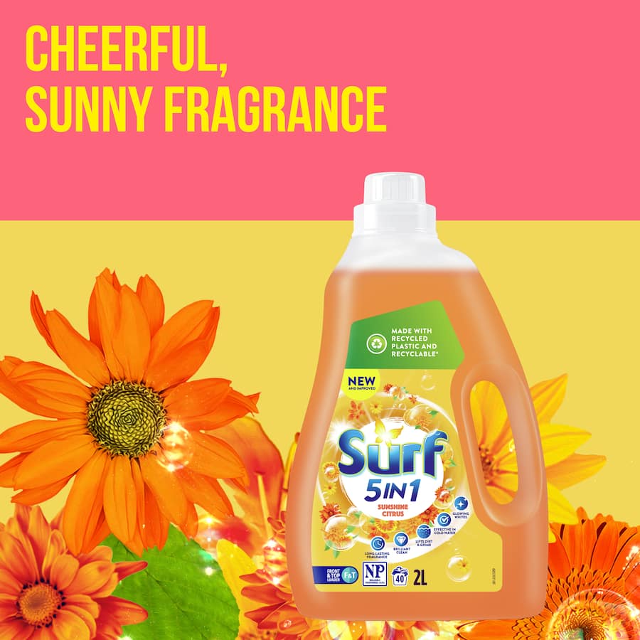 Surf Front & Top Loader Laundry Liquid Sunshine 2L