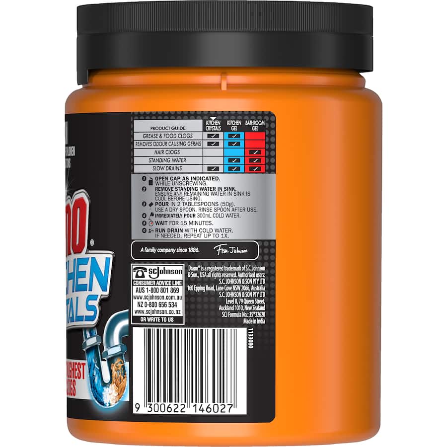 Drano Drain Unblocker Crystals 500g