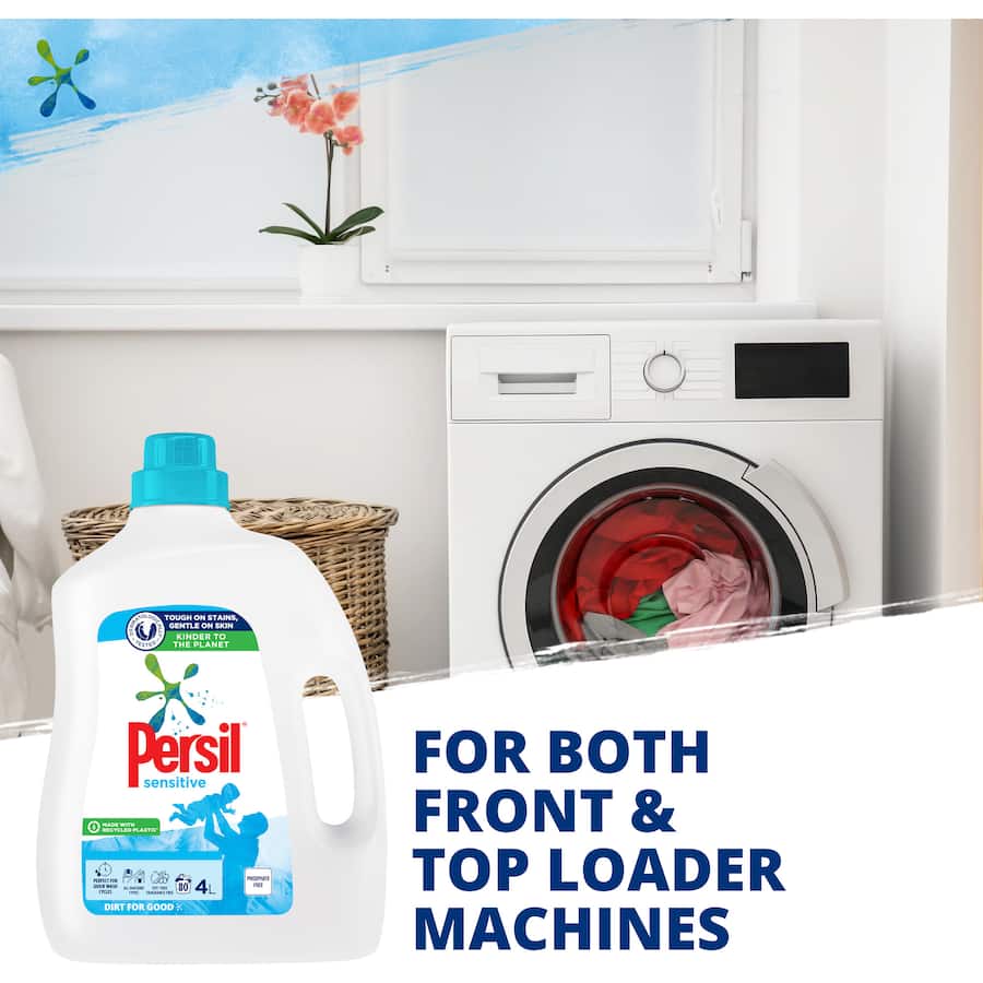 Persil Front & Top Loader Laundry Liquid Sensitive 4L