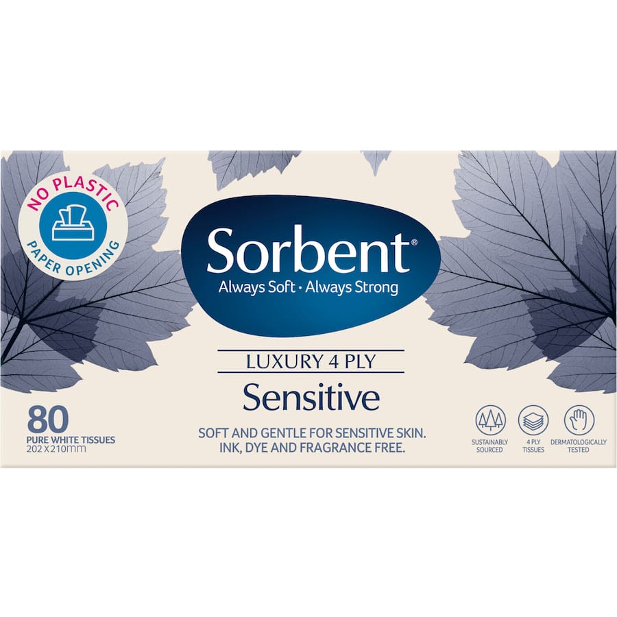 Sorbent Tissues Facial Hypo 80pack
