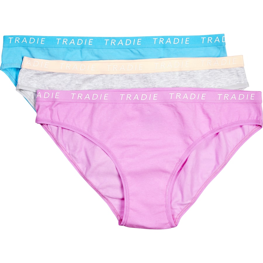 Tradie Underwear Ladies Bikini Size 14 3pack