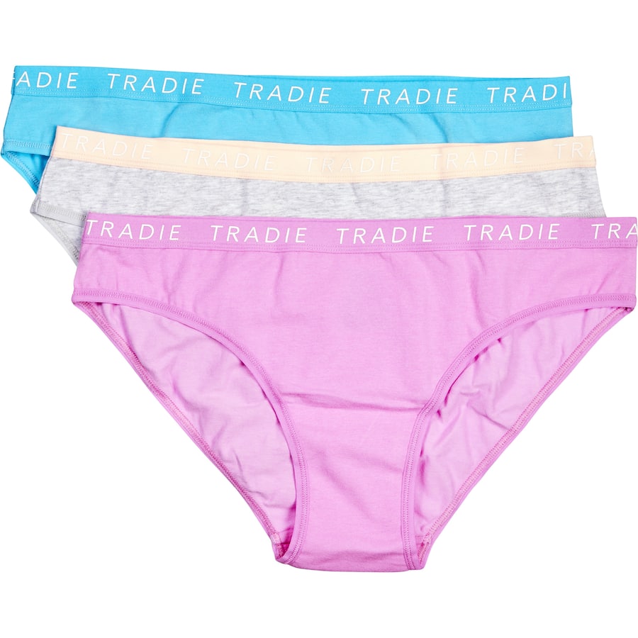 Tradie Underwear Ladies Bikini Size 12 3pack
