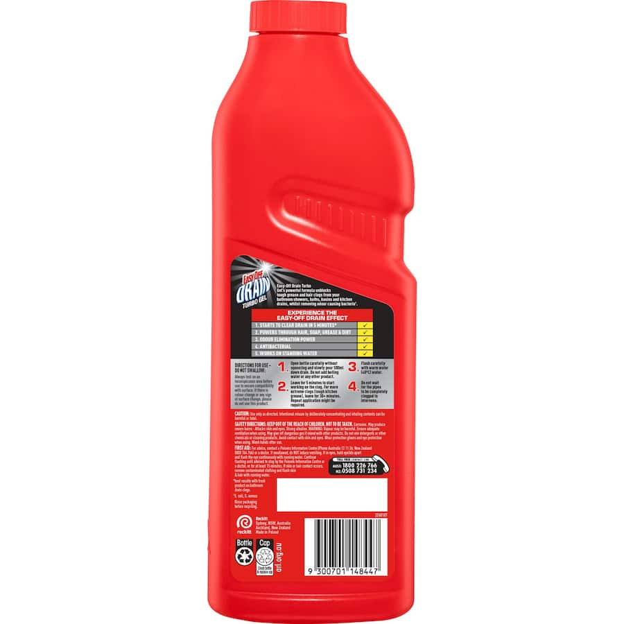 Easy Off Bam Drain Cleaner Turbo Gel 1L