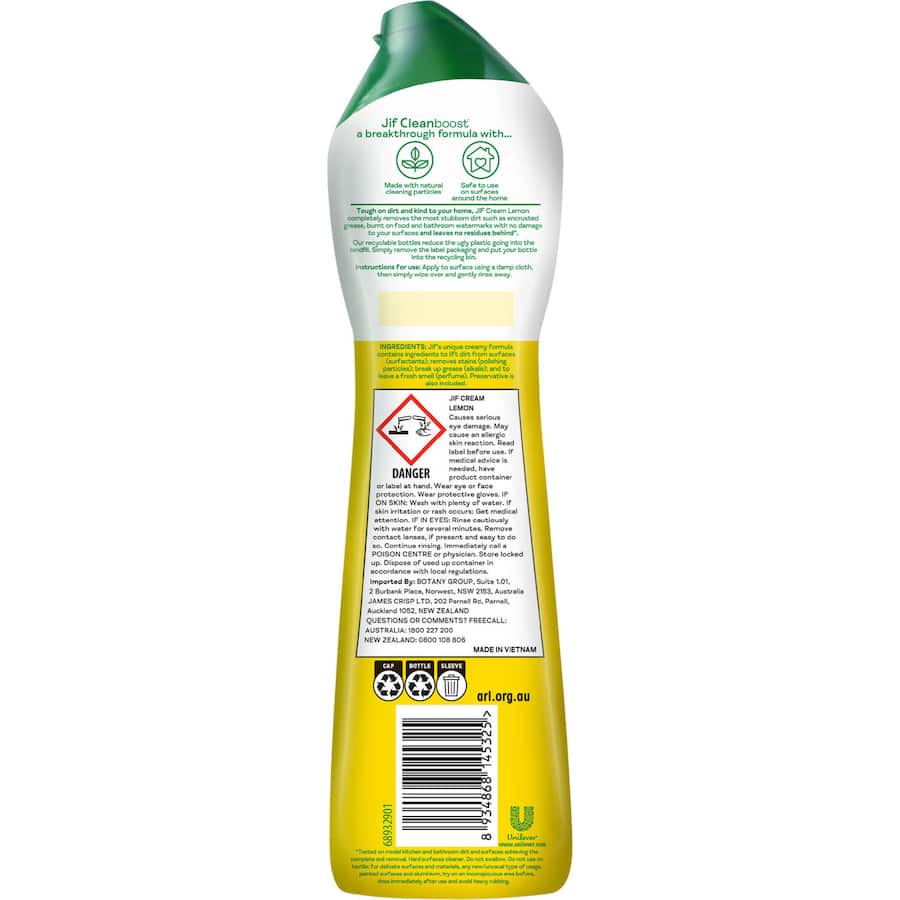 Jif Cream Surface Cleaner Lemon 500mL