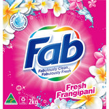 Fab Laundry Detergent Powder Fresh Frangipani 2kg