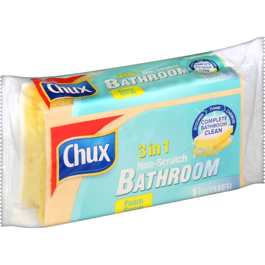 Chux Scourer 3 N 1 Bathroom Foam Scrub