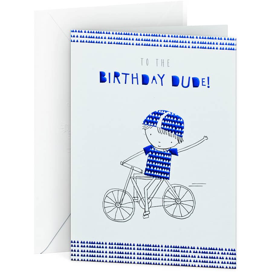 Hallmark Birthday Card Boy On Bike