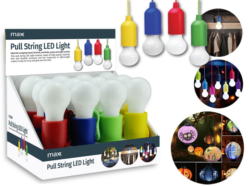 Pull String LED Light (Set of 12 Assorted)