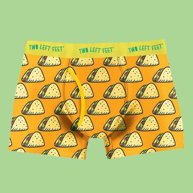Two Left Feet Men's Underwear Taco Medium 2 Pack