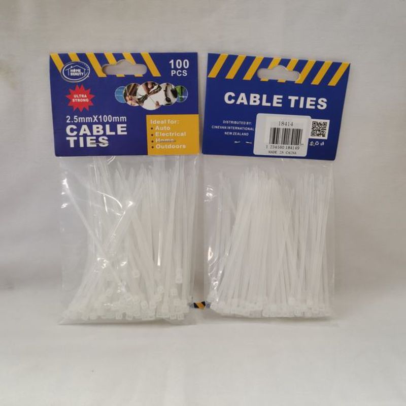 Cable Ties - White 2.5 x 100mm (1200pcs)