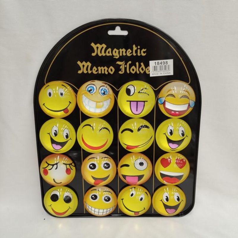 Refrigerator Magnet Stickers - Smiley 5CM (16/pack)