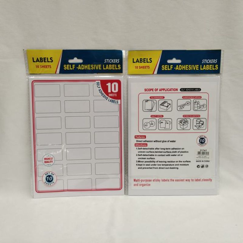 Label Stickers - 2.5 x 4.7CM (12 Packs)