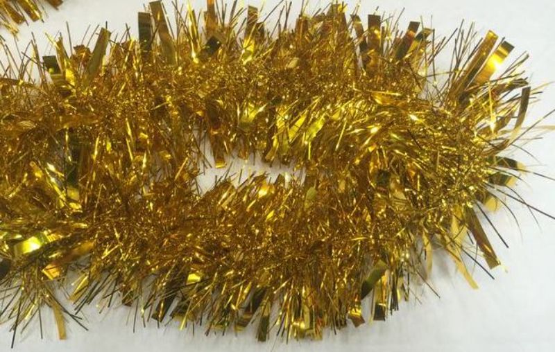 Christmas Tinsel - Gold 2m (Set of 10)