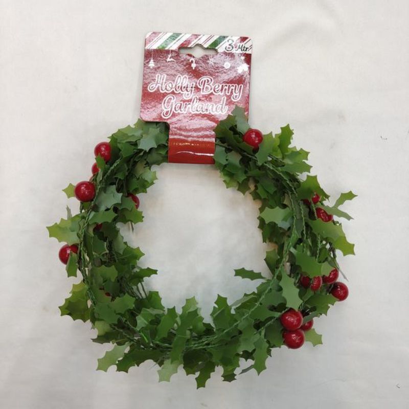 Christmas Decoration - Bark Small Leaf Wire 3M (Set of 6)