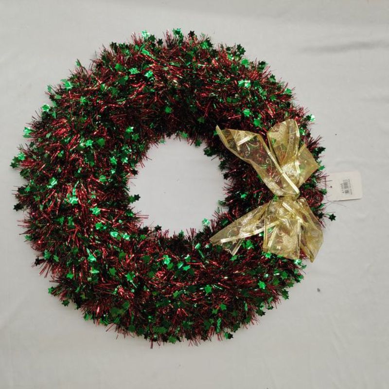 Christmas Garland with Green Five Star 40cm (Set of 6)