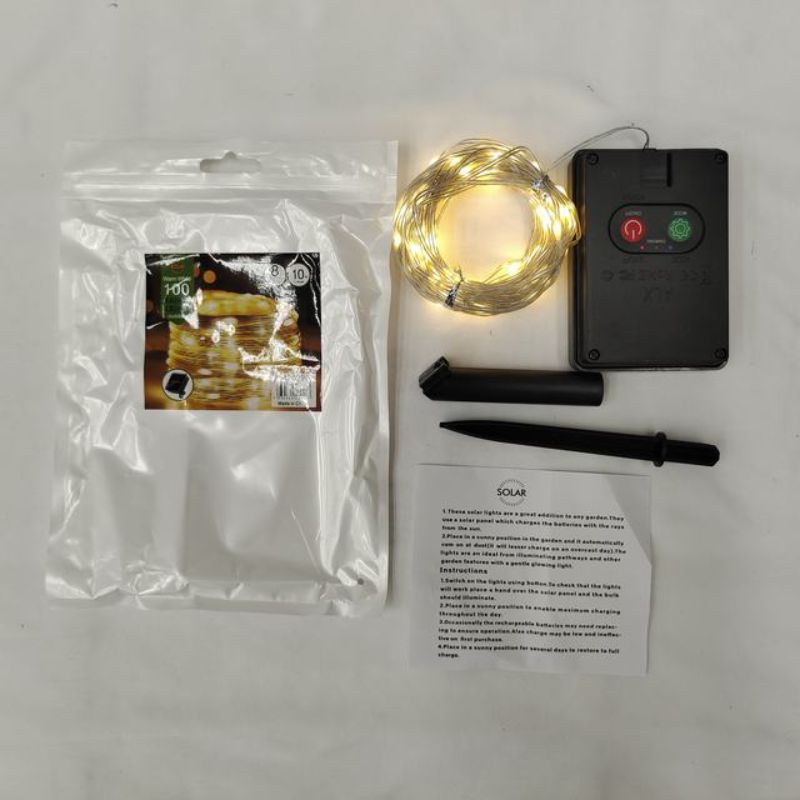 Christmas Lights - Solar 100 Heads 10m Warm (Set of 6)