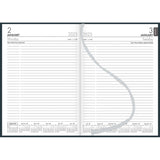 Collins Diary A51E Navy Odd Year, a durable planner with spacious day views, ribbon marker, and eco-friendly design.