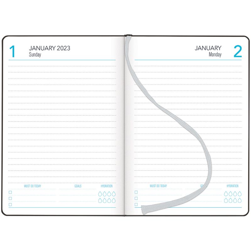 Collins Diary A51 Day Per Page Colour Edge Black Odd Year