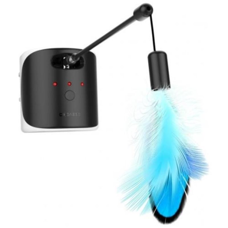 Automated Flipside Dogness Laser Cat Teaser - Interactive Feather Toy for Indoor Cats