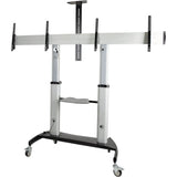 StarTech.com 2-Shelf Display Cart for TVs up to 60" - Heavy-Duty Mobile AV Stand with Casters