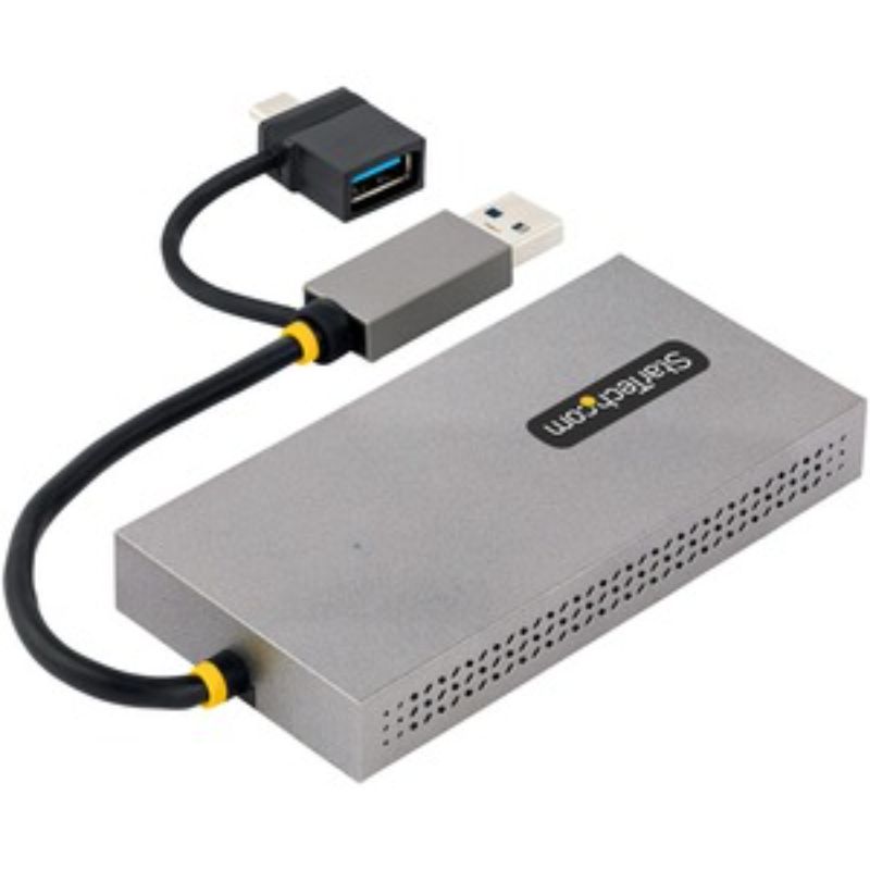StarTech Dual HDMI Adapter - USB-A/USB-C to Dual HDMI for 4K & 1080p Displays - 3-Year Warranty