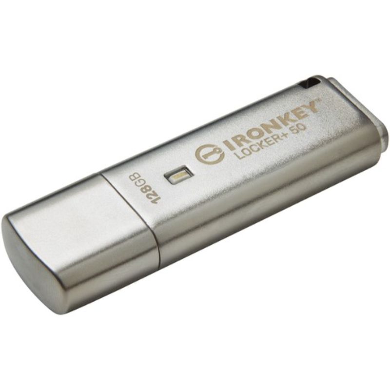 Kingston IronKey Locker+ 50 - 128GB USB 3.2 Flash Drive with AES Encryption & Multi-Password Security