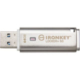 64GB Kingston IronKey Locker+ 50 USB Flash Drive - AES Hardware Encryption - USB 3.2 Type A