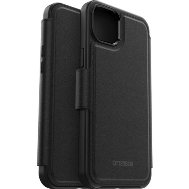 OtterBox Folio Case for iPhone 14 Plus - MagSafe Compatible, Black Carrying Case with Wallet Features