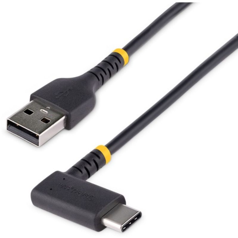 StarTech.com 2m Right Angle USB-C Charging Cable - USB-A to USB-C, Fast Charging & Data Transfer