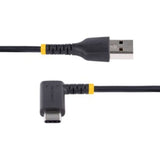 StarTech.com 2m Right Angle USB-C Charging Cable - USB-A to USB-C, Fast Charging & Data Transfer