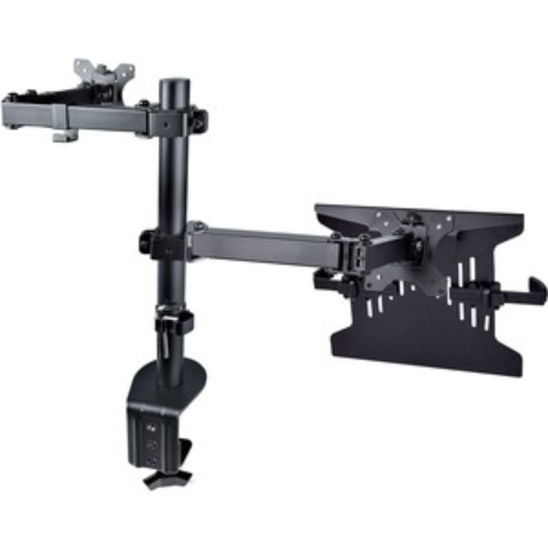 Ergonomic StarTech.com Monitor Arm with VESA-Compatible Laptop Tray for Optimized Workspace