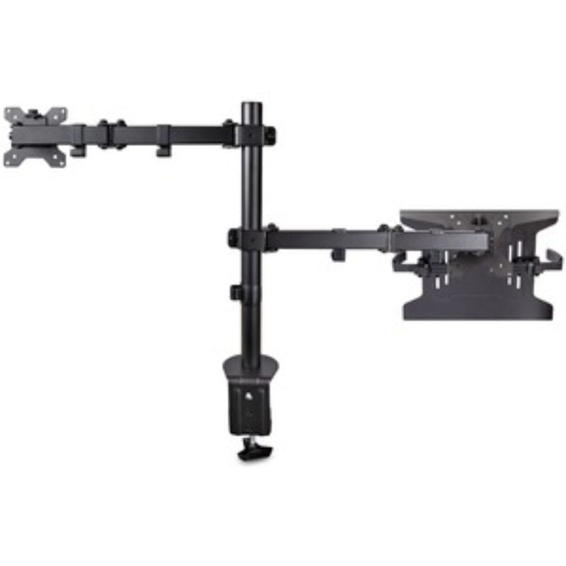 Ergonomic StarTech.com Monitor Arm with VESA-Compatible Laptop Tray for Optimized Workspace