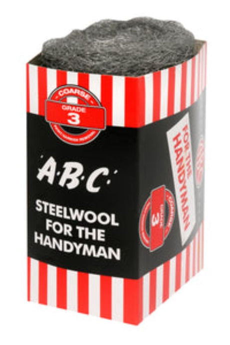Coarse steel wool for heavy-duty cleaning, rust removal, and surface preparation for DIY and professional use.